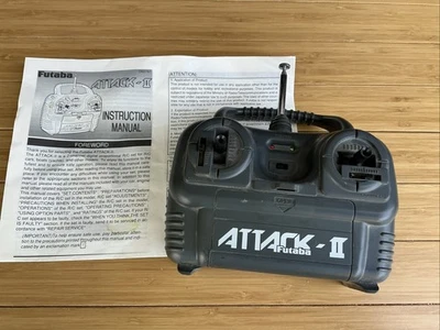 Used Vintage RC Futaba Attack II AM 27MHz 2 Channel Transmitter Untested - Image 1 of 4
