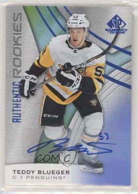 2019 Upper Deck SP Game Used Authentic Rookies Blue Teddy Blueger Rookie Auto RC - Image 1 of 2
