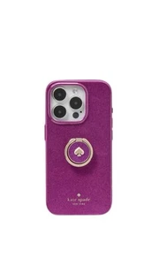 Kate Spade Glitter Iphone 15 Pro Case - Dark Raspberry - Picture 1 of 7