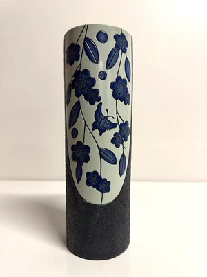 Wunderschöne Keramikvase / Blumentopf mit Blumenmotiv, H 29 cm - Bild 1 von 4