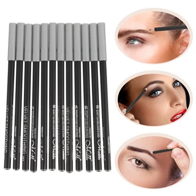 12 Pcs Black Waterproof Eyeliner Pencil Wood Makeup Eye Lining Pens - Image 1 of 4