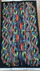 Peggy Toole For Robert Kaufman Fabric LUMINA Colorful Waves 24 x 44” - Picture 1 of 3
