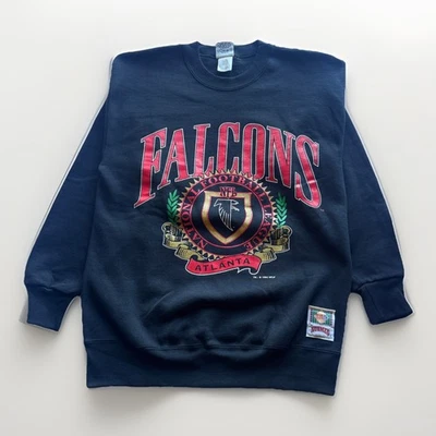 Sudadera de Colección Años 90 Nutmeg Mills Atlanta Falcons NFL Crest Cuello Redondo Nueva Foto 1 de 4