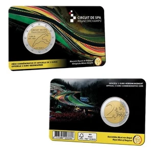 BELGICA coin card 2 euro 2025 CIRCUITO DE SPA - versión francesa - Imagen 1 de 2