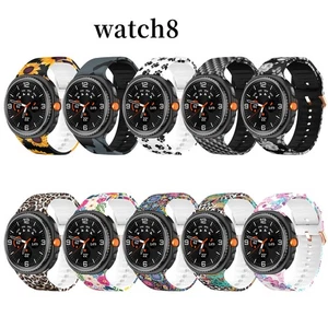 Correa de silicona suave impresa para reloj Samsung Galaxy 8 44/40 mm/banda clásica de 46 mm - Imagen 1 de 84