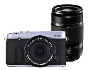 FUJIFILM Digital Mirrorless SLR Camera X-E1 Double Zoom Lens Kit Silver