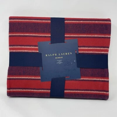 Ralph Lauren Murray Plaid Throw Blanket Jete 54x72 Red/Blue 100% Cotton - Image 1 of 4