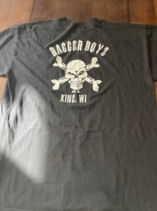 Men’s Bagger Boyz M.C. Motorcycle Club T-Shirt Short Sleeve XL Black King, WI - Picture 1 of 6