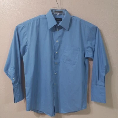 Claiborne Shirt Men Large 16 32/33 Long Sleeve French Cuff Wrinkle Free 5122 - Image 1 of 4