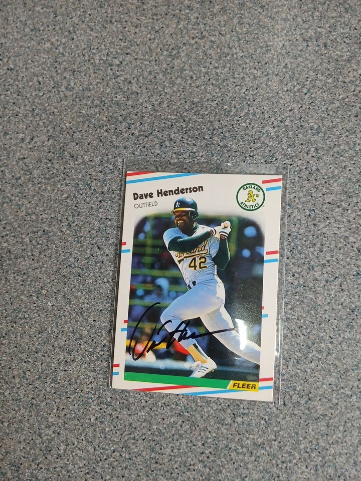 Dave Henderson Signed In Person 1988 Fleer Update A's Card - Image 1 of 1