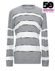 RRP€214 PAOLO PECORA Pullover Jumper Size S Linen Blend Made in Italy - Picture 1 of 2