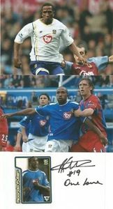 PORTSMOUTH: RICARDO FULLER SIGNED 3x5 WHITECARD+2 UNSIGNED PHOTOS+COA - Picture 1 of 1