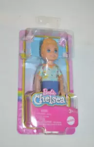 BARBIE 2024 CLUB CHELSEA - BOY BLONDE HAIR BLUE EYES DINOSAUR SHIRT BLUE SHORTS - Picture 1 of 4