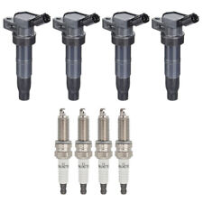 4x Ignition Coils + 4x iridium Spark Plugs for 12-16 Hyundai Genesis Kia UF611