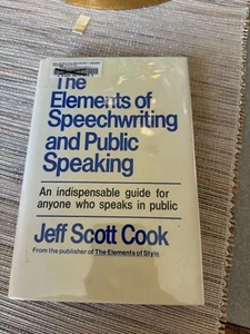 Elements of Speechwriting and Public Speaking - Hardcover - GOOD - Picture 1 of 3