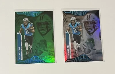 DJ Moore 2022 Panini Illusions Emerald #13 & Illusions #13 Panthers - Image 1 of 4