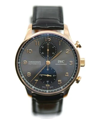 IWC Portuguese Chronograph 18K Rose Gold Watch IW371610 - Image 1 of 4