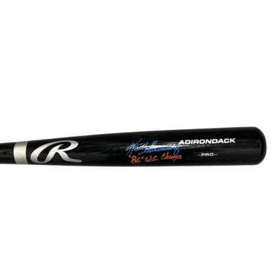 Bate de béisbol Rawlings negro automático firmado por Keith Hernández con 86 WSC Beckett certificado de autenticidad BAS Foto 1 de 4