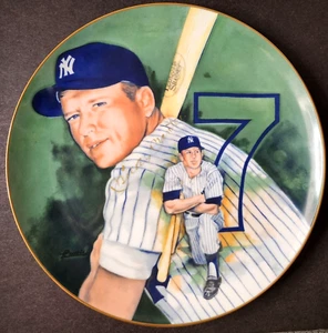 Mickey Mantle 1000 Signed Gold Auto Marigold Collectors Plate #805/11000 JSA COA - Picture 1 of 6
