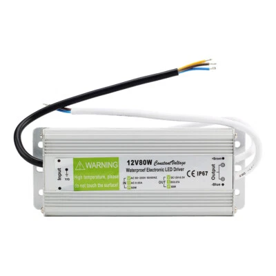 DC12V LED Driver Power Supply Transformer IP67 80W For LED Strip Lighting - Image 1 of 4