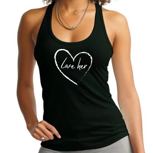 Camiseta sin mangas de fitness para mujer Camiseta gráfica Say it Soul Love Her - Imagen 1 de 28