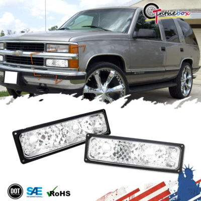 Juego de 2 luces de señal de giro para 94-99 Chevrolet K1500 C1500 lentes de plástico izquierda y derecha Foto 1 de 4