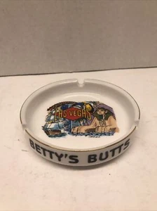 VINTAGE LAS VEGAS NV CERAMIC ASHTRAY "BETTY’S BUTTS" - FREE SHIPPING Smoking - Picture 1 of 6