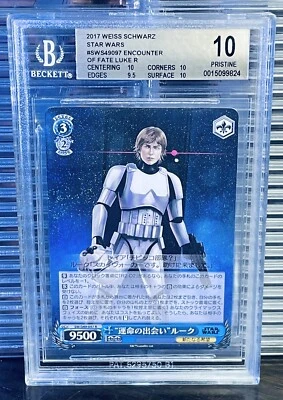 Weiss Schwarz Star Wars Fate of Luke Skywalker Rare Foil BGS 10 PRISTINE POP 1 - Image 1 of 2