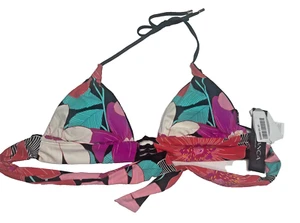 La Blanca Women's Swimsuit Top Standard Halter Triangle Multi Full Bloom 10 NEW - Picture 1 of 4