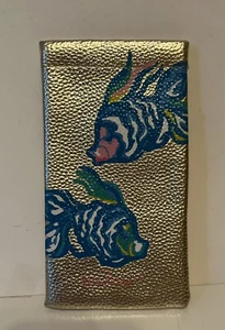Lilly Pulitzer Sunglass Case Blue Ibiza Aqua La Vista READ - Picture 1 of 6