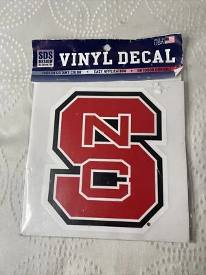 NC State "NCS" Interlock 6" Decal - Image 1 of 4