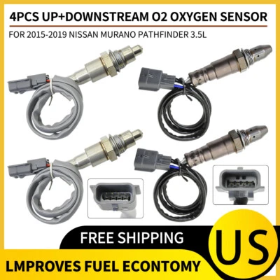 ✅4Pcs Oxygen Sensor For Nissan Murano Infiniti QX60 2015-2019 3.5L Up&Downstream - Image 1 of 4