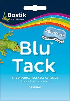 Bostik Blu Tack, Multipurpose Reusable Adhesive, Clean, Safe & Easy to Use