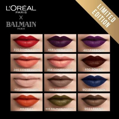 L'Oreal Paris X Balmain Limited Edition Matte Lipstick, - Image 1 of 4