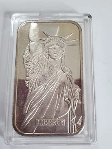 Engelhard Freiheitsstatue Handel 1 Feinunze .999 Feinsilber Kunstbarren, Vintage - Bild 1 von 2