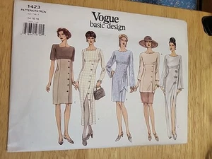 VOGUE BASIC DESIGN 1423 Dress Tunic Skirt SZ 14 16 18 Uncut Pattern - Picture 1 of 3