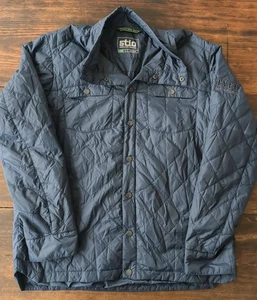 Stio Skycrest Insulated Snap Shirt Jacket Mens Large Insulated Quilted Puff Blue - Bild 1 von 9