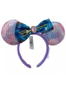 Disney Parks Ariel The Little Mermaid Live Action Minnie Ears Headband Authentic - Picture 1 of 4
