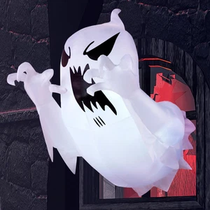 4.5FT Halloween Inflatable Scary Flying Ghost Window LED Outdoor Yard Decor - Picture 1 of 8