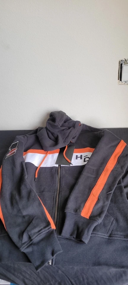 Harley-Davidson Women's Sz Medium Rally Stripe Zip Front Hoodie 99094-22VW