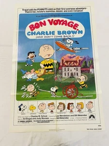 1980 BON VOYAGE CHARLIE BROWN ORIGINAL 27x41 MOVIE POSTER PEANUTS SCHULTZ - Picture 1 of 9