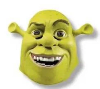Overhead Latex Shrek Mask, Adult, Green - Licensed - Image 1 of 4