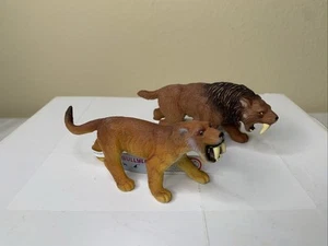 Figura Bullyland Smilodon rara prehistórica coleccionable línea de museo variantes - Imagen 1 de 11
