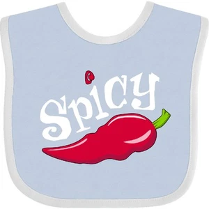 Inktastic Spicy Hot Chili Pepper Baby Bib Cuisine Mexican Mexico Holiday Present - Picture 1 of 6