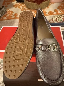 NIB Coach Fortunata Tumbled Metallic Shoes, Flats, 9.5 M - Picture 1 of 4