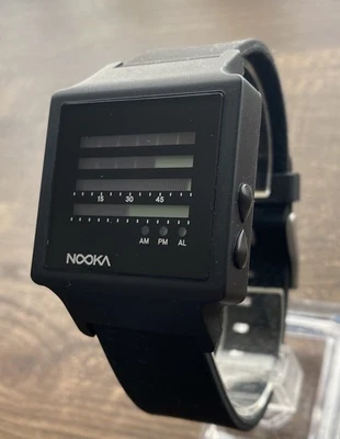 NOOKA BINARY LCD WATCH, COOL UNIQUE FUTURISTIC SPACE AGE CRAZY HOUR RARE - Image 1 of 4