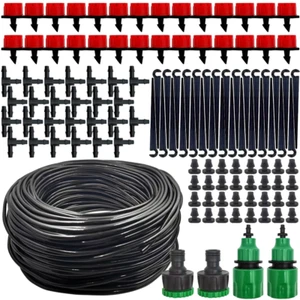 Kit Irrigazione a Goccia Giardino Automatico con Gocciolatori Regolabili e Tubo - Foto 1 di 6