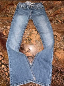 Abercrombie & Fitch Mackenzie Flare Leg Jeans Low Rise Denim Y2K Girls 14 - Picture 1 of 9