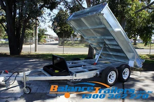 10×6 Galvanised Hydraulic Tandem Tipper Trailer Electric Brakes ATM 3500KG 3.5T - Picture 1 of 12