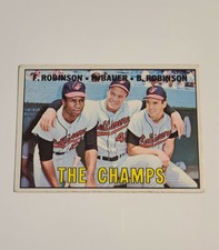 1967 Topps The Champs Frank Robinson Hank Bauer Brooks Robinson #1 Orioles 